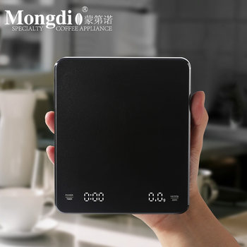 Mongdio Coffee Electronic Scale, Italian-Style Hand-Brewed Coffee Scale, Special Scale for Weighing Coffee Beans, Timing Scale, Coffee Scale, Gram Scale