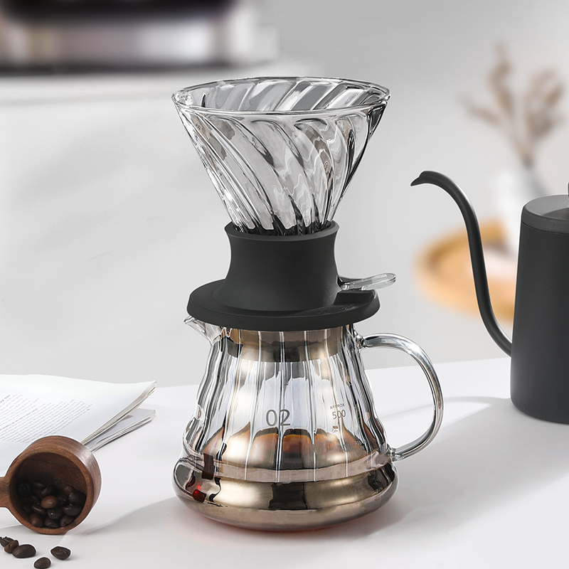 Mongdio Smart Cup V60 American Coffee Filter Cup Hand-Brewed Coffee Equipment Glass Drip Filter Cup Tea Infuser Set Mongdio Smart Cup V60 American Coffee Filter Cup Hand-Brewed Coffee Equipment Glass Drip Filter Cup Tea Infuser Set