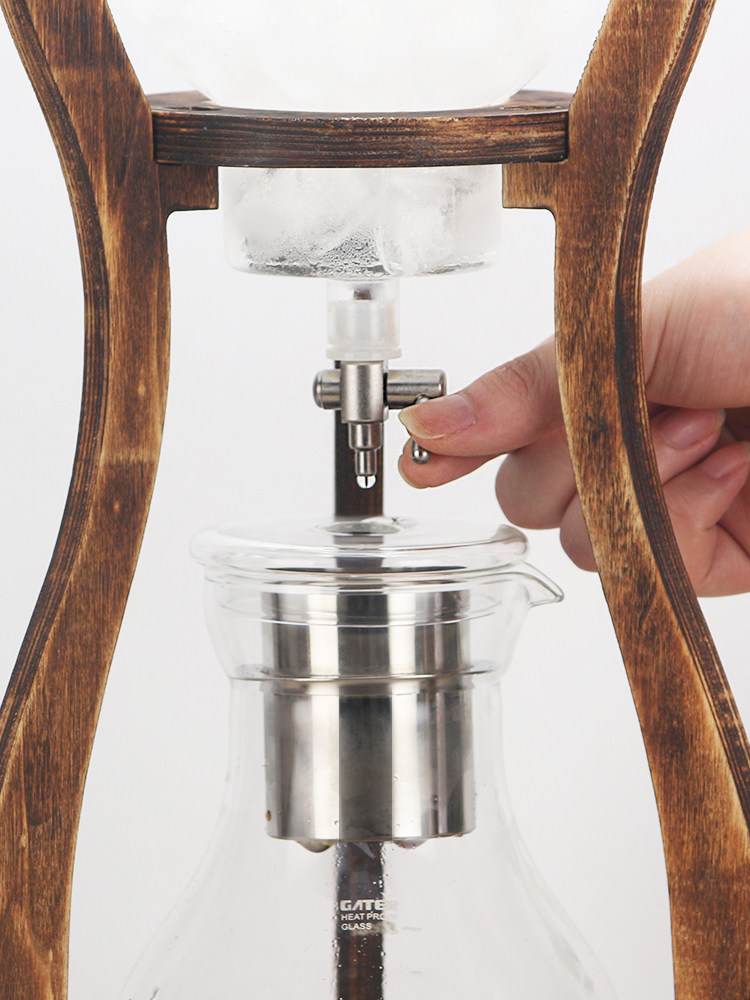 Mongdio Ice Drip Coffee Maker Cold Brew Pot Large Capacity Ice Drip Coffee Pot Home Drip Coffee Machine