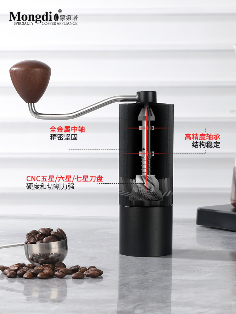 Mongdio Hand-Cranked Coffee Grinder Manual Coffee Grinder Hand Coffee Grinder Coffee Bean Grinder