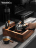 Mongdio Walnut Wood Coffee Tamper Base Knock Box Powder Distributor Tamper Hammer Coffee Machine Accessories Tools