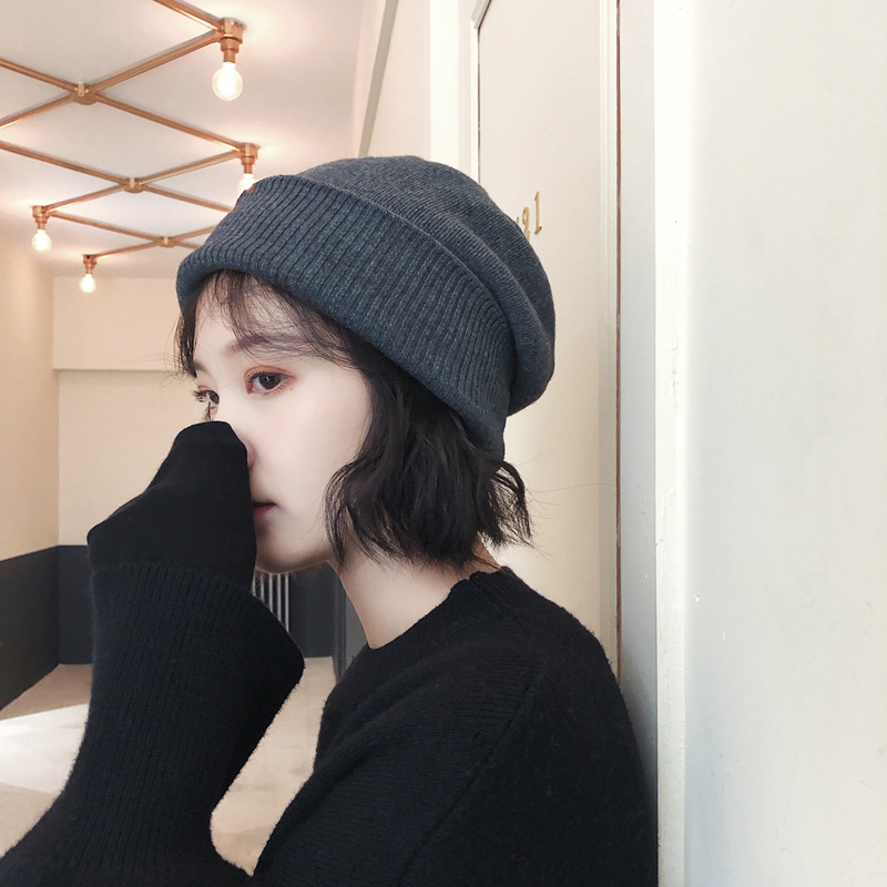 Autumn Winter Thickening Soft Pure Color 100 Hitch Hair Thread Hat Tide Men And Women Curbside Casual Personality Warm South Korea Knit Hat