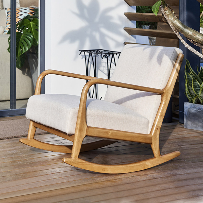 Hilton Home Harvard Rocking Chair Nordic Sofa Balcony Coffee Casual Chair Lazy Household Lounge Chair