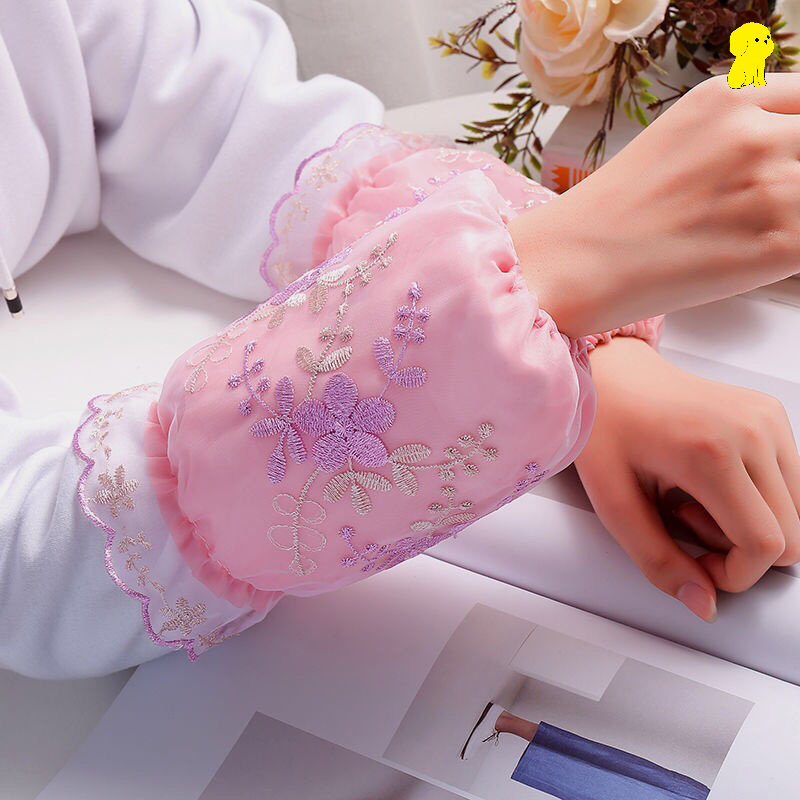 Lace sleeves Autumn Winter Women's Down Clothing Anti Dirty Sleeves Office Cuff student Girl Girl Cute Sleeve Head Cuff
