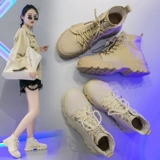 Martens, тканевые дышащие демисезонные короткие сапоги в английском стиле для школьников и студентов на плоской подошве, в британском стиле, популярно в интернете