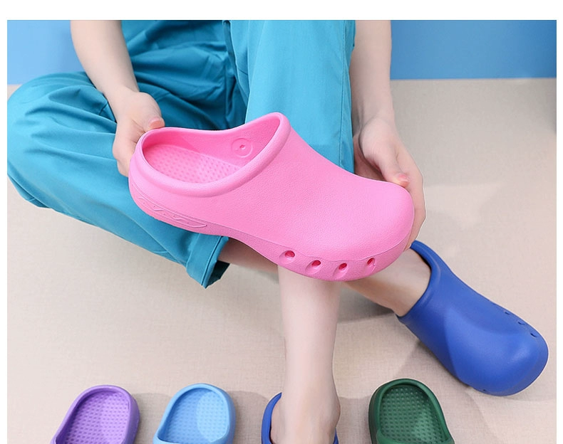 Zuanna operating room slippers for women hospital non-slip toe-toe slippers nurse shoes experimental hole shoes men's doctor surgical shoes