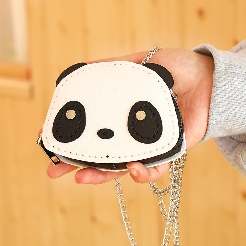 diy bag handmade gift homemade woven 2022 new panda mini-mouth red chain female slanted satchel