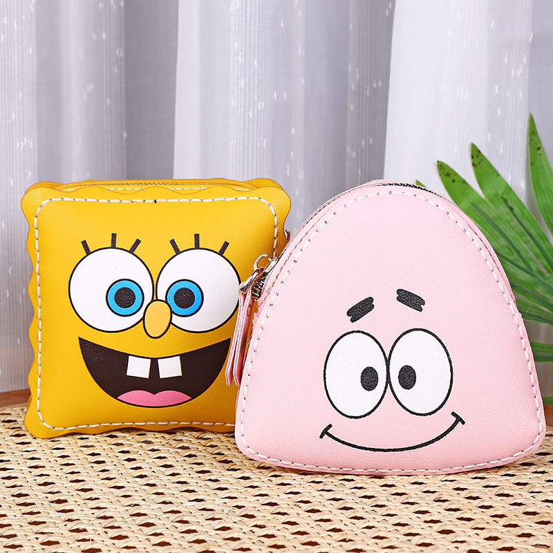 2022 new diy material bag hand-woven mini cartoon spongebob gift female messenger coin purse bag