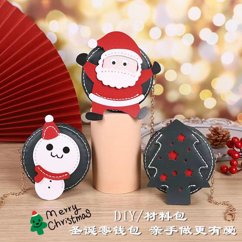 diy handmade birthday gift christmas snowflake coin purse handmade mini woven women's material pendant bag