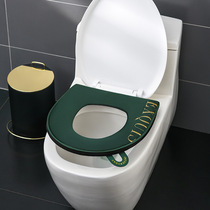 Square toilet seat cushion all-inclusive household European fashion toilet with handle waterproof Universal Toilet cushion zipper