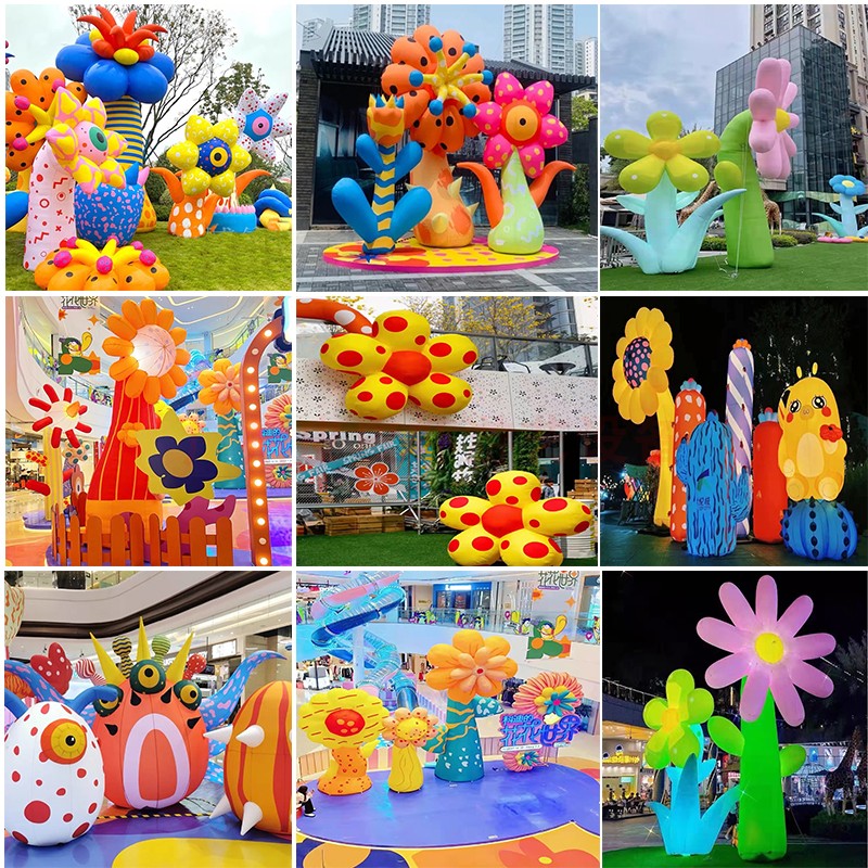 Inflatable flower gas mold lightening simulation Custom mall Courtyard Beauty Chen Decoration Flowers Spring Large Closed Gas Pvc