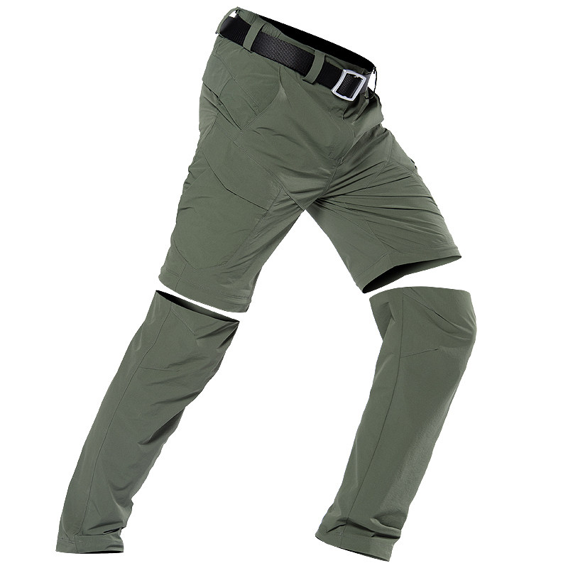 The ruling officer outdoor speed dried pants in summer can remove two pants men's thin elastic fast - drive hiking trousers