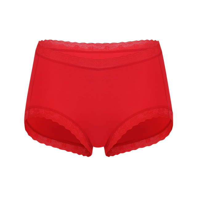 Xianyan's new wedding zodiac year redwear boxer mid-waist breathable butt-lifts ສະດວກສະບາຍສັ້ນ 2 ກ່ອງຂອງຂວັນ