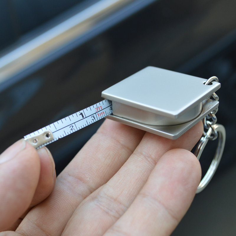 Foreign Trade Keychain, Creative and Personalized Key Ring, All-Metal Mini Tape Measure, Mini Portable Ruler
