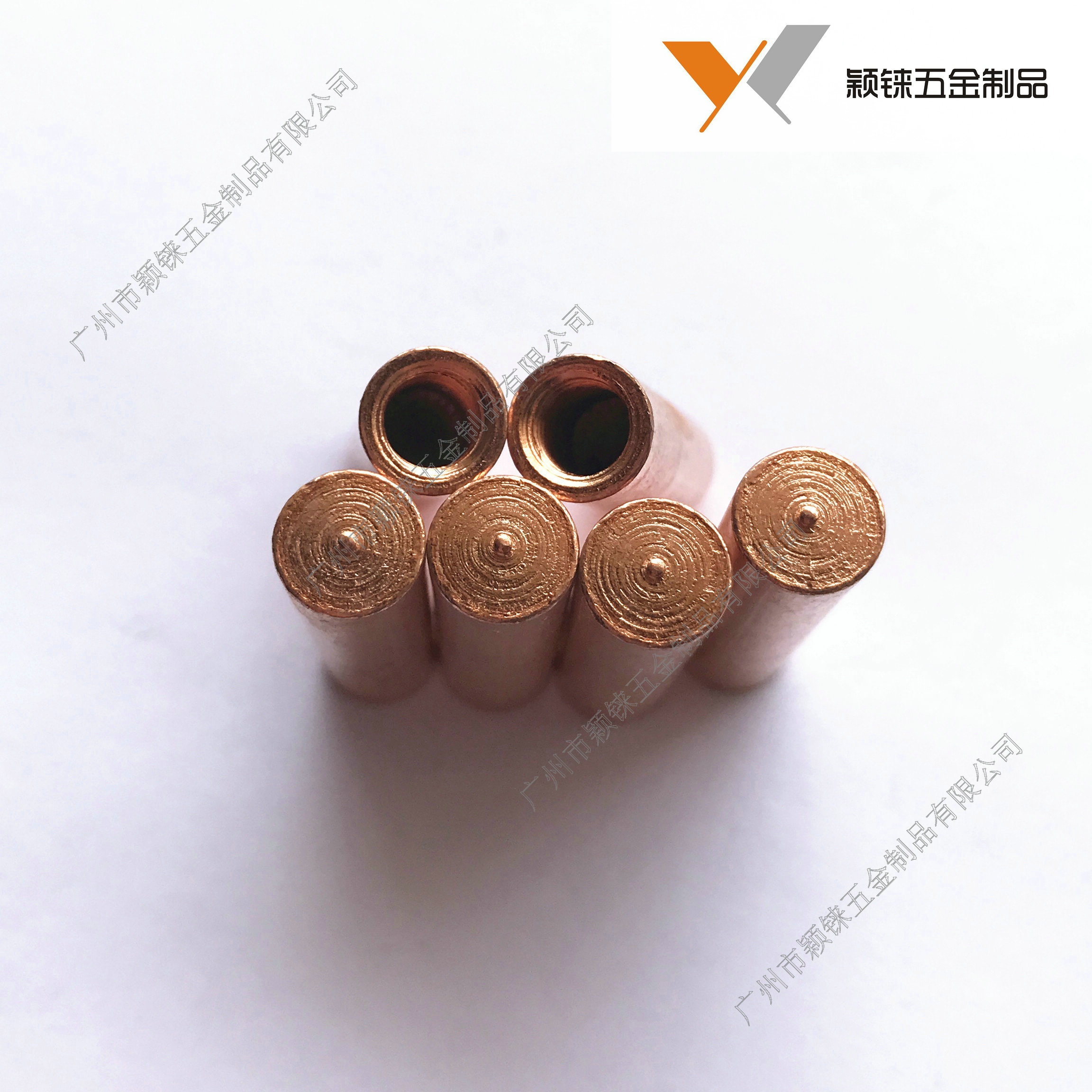 Stepless copper plated spot welding nut column headless seed welding stud touch welding stud internal thread welding stud welding column M5