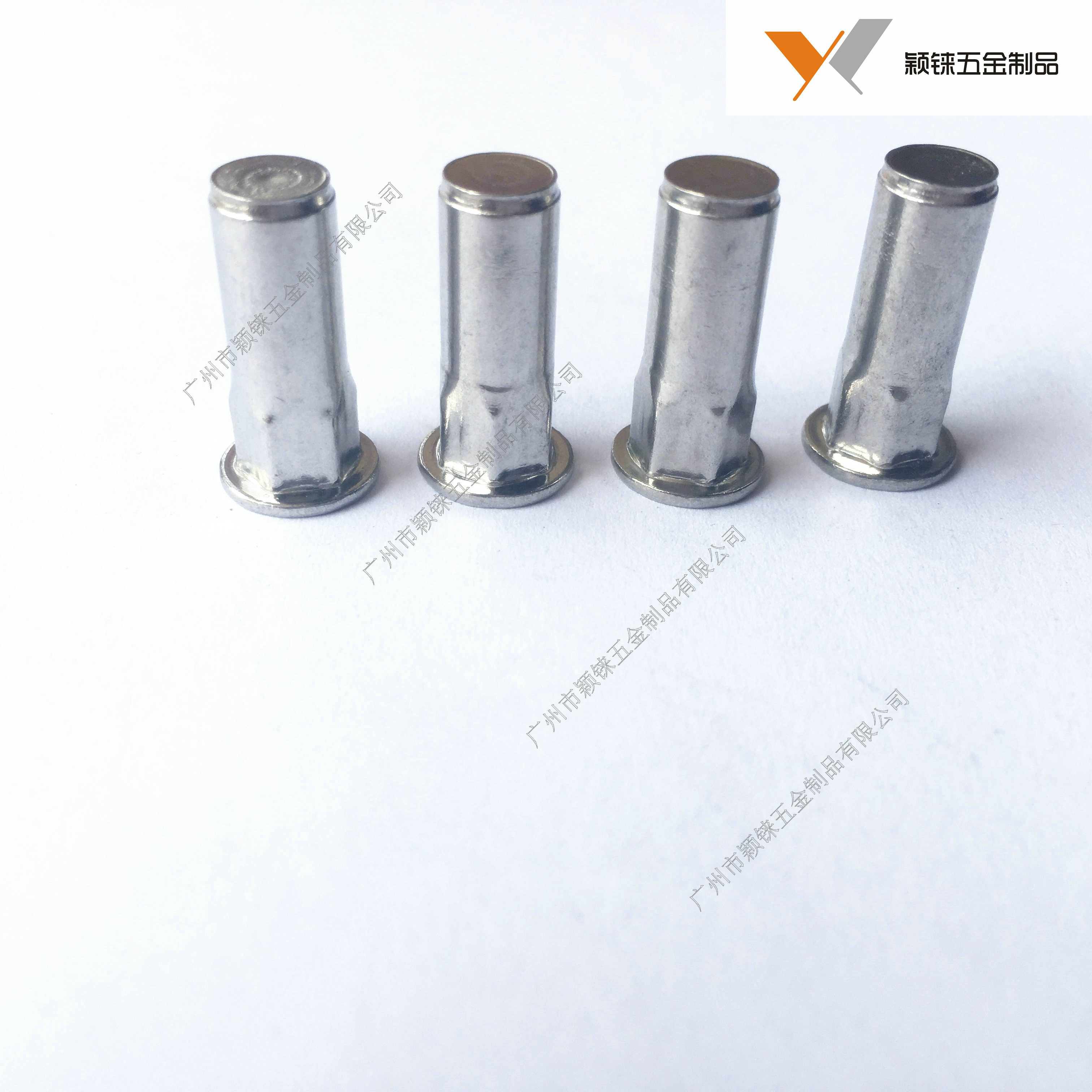 Inch 304 stainless steel flat head semi-hexagonal blind hole pull rivet nut waterproof pull cap nut 1032 1 4 5 16