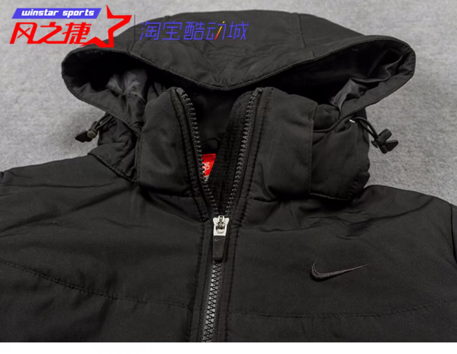 Windy Séc NIKE / Nike Phụ nữ thể thao và giải trí Áo khoác cotton trùm đầu ấm áp 389545-010 - Quần áo độn bông thể thao áo phao 2 mặt