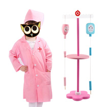 Wooden simulation medicine box boys and girls baby house children doctor toy set small nurse injection tool