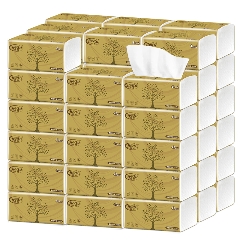 300 packs removable tissue paper whole box household affordable toilet paper pumping large bag napkin paper 24 packs