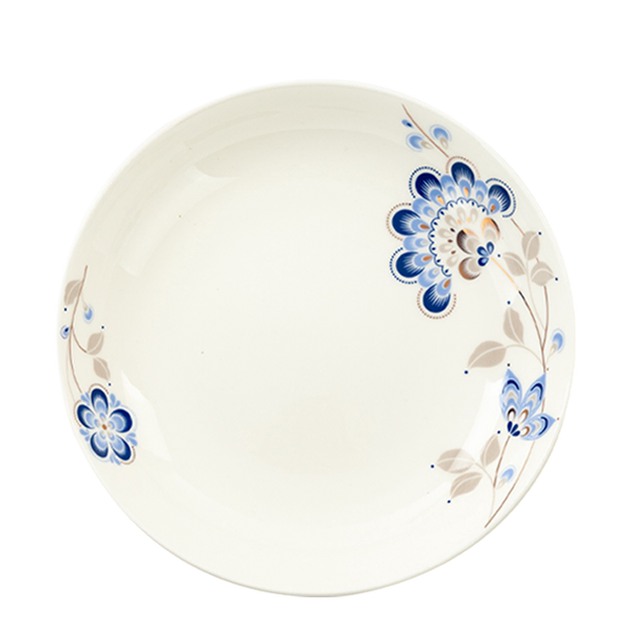Personalized round large-sized Tangshan soup plaster porcelain tableware