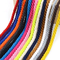 Color cotton rope 8mm hand diy woven decorative rope harness rope hat rope three strands color twist rope binding rope accessories