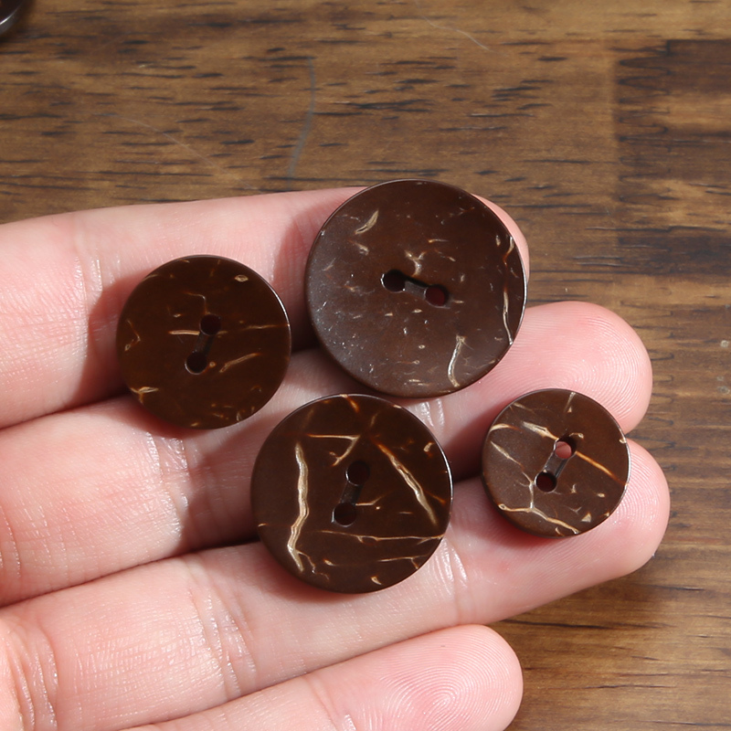 Natural Wood Buttons for Men's Clothing, Coats, Sweaters, Coconut Shell Buttons for Women's High-End Cardigans and Knitwear Accessories