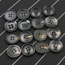 Black Joker Button Coat Windsuit Accessories Mens Suit Blazer Decoration Button Round Four Eyes Button