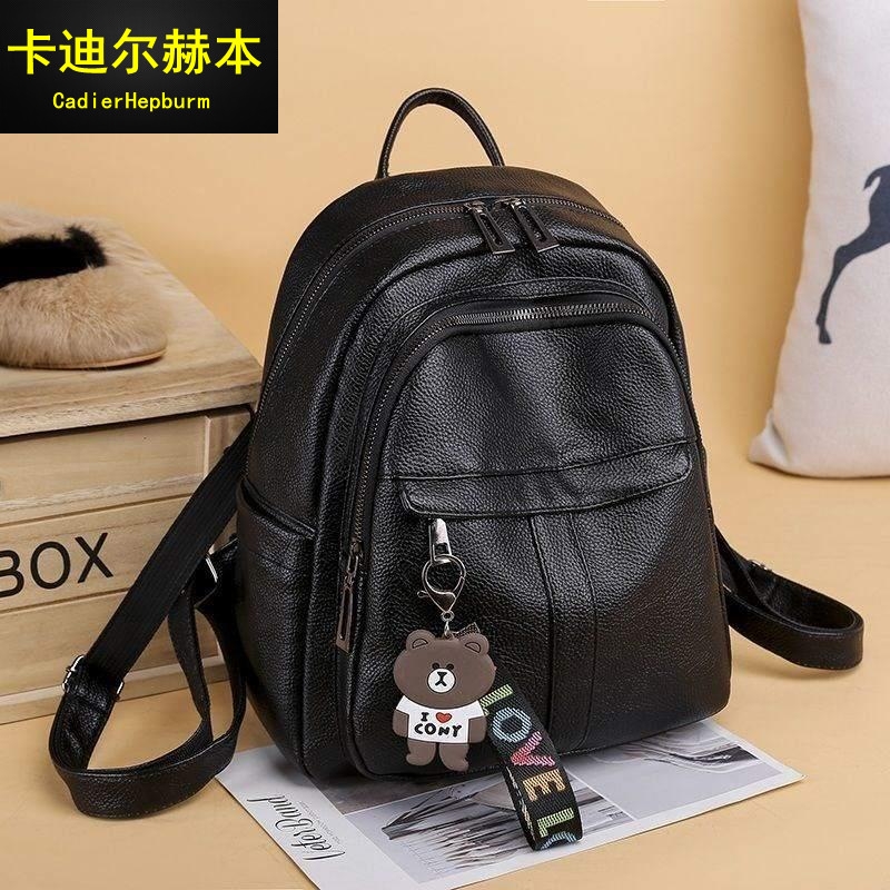 Cortex double shoulder bag 2022 new fashion mommy casual carry cortex large capacity soft book bag