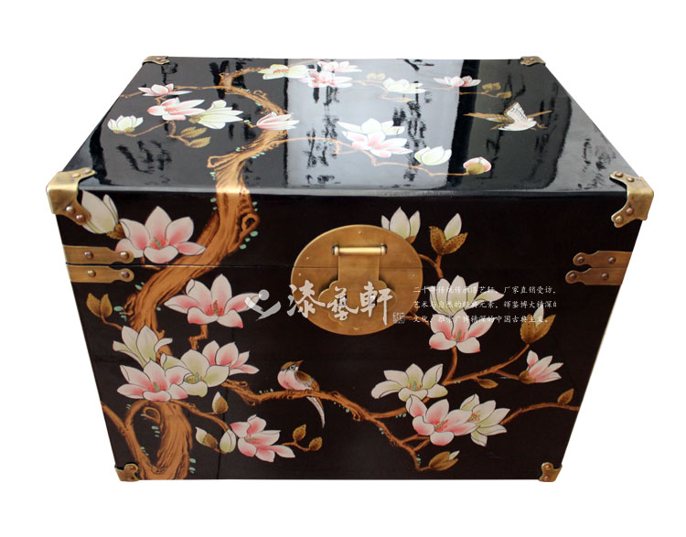 Trung Quốc tân cổ điển rắn gỗ sơn vẽ tay gỗ sồi lưu trữ quần áo đầu giường hộp bên cạnh góc trà có thể được tùy chỉnh - Cái hộp hộp gỗ