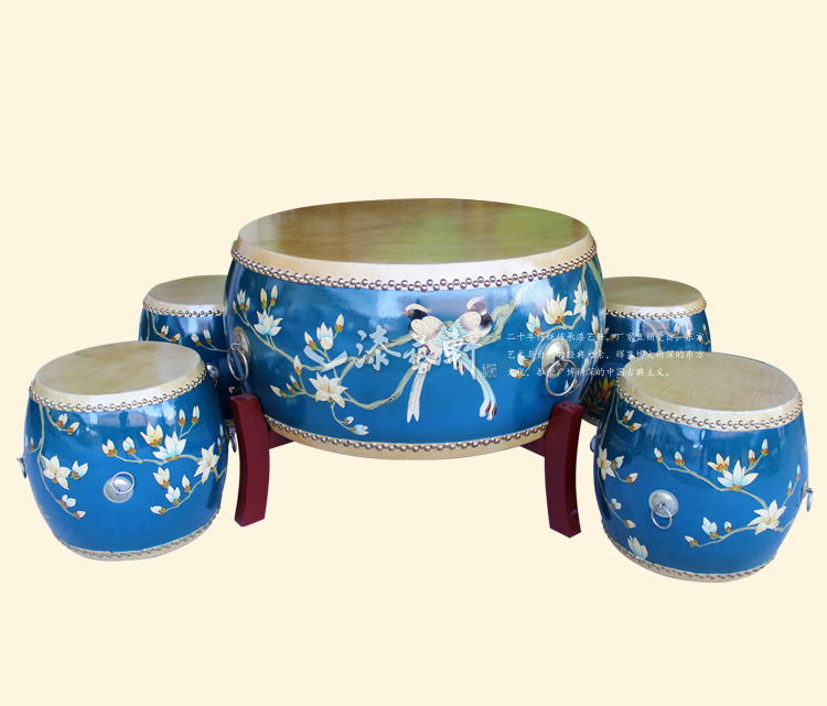 Mới Trung Quốc sáng tạo đồ nội thất bằng da rắn gỗ vẽ tay trống phân trống một số bàn cà phê sơn trà trống bến tàu guzheng ghế băng ghế - Bàn trà bàn dài phòng khách