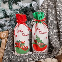 Restaurant Christmas Decoration Wine Bottle Bag