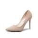 Etiquette shoes nude single shoes women's work shoes stiletto pointed high heels black professional suede medium heels 5cm 7 cm