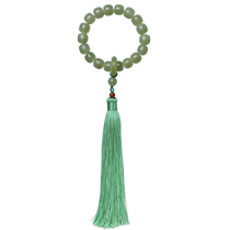 Chow Tai Fook ancient style fairy elegant grape green Hetian chalcedony hand-held tassel bracelet EOV17