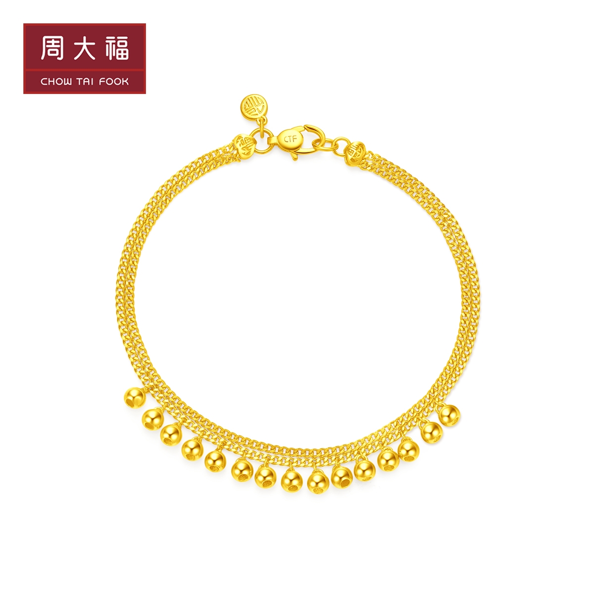 Zhou Tafu Fashion Atmosphere Light Body Beads Foot Gold Gold Hand Refining of EOF198 Select