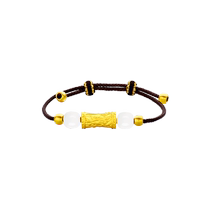 Chow Tai Fook Han Meilin Art National Jade Heritage Hetian Jade Pure Gold Bracelet Jade See Shenlong CJ123229