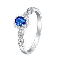 Chow Tai Fook ENZO Princess Sissi 18K gold sapphire diamond ring for women EZV7224