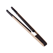 Jushantang ebony copper tea clip wooden handle tea knife accessories Liujunzi tea making tools tea cup tweezers cup clip