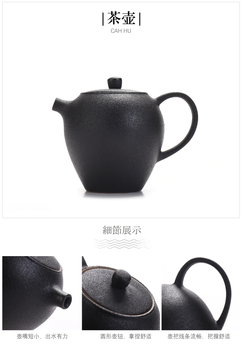 Zen lid bowl of black kung fu tea set I sitting room checking ceramic thick clay POTS we make tea in a office at home