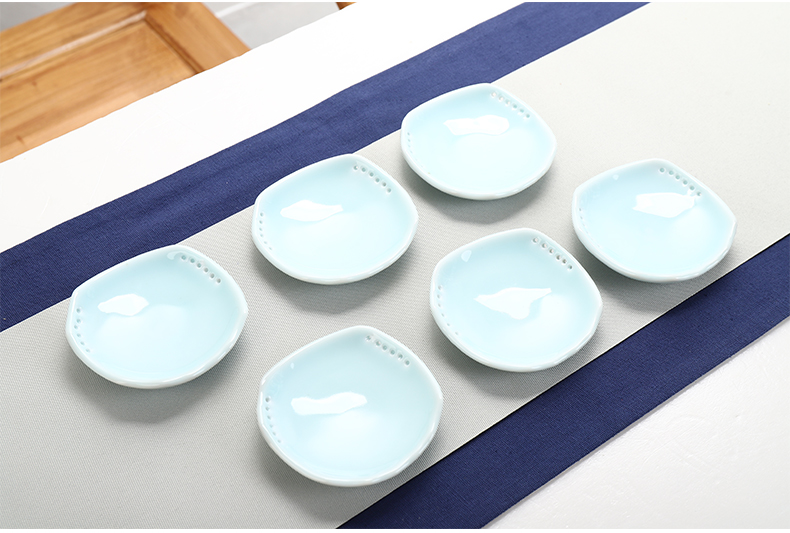 Shadow celadon bowl coasters master cup insulation pad saucer ceramic kung fu tea cup tea accessories