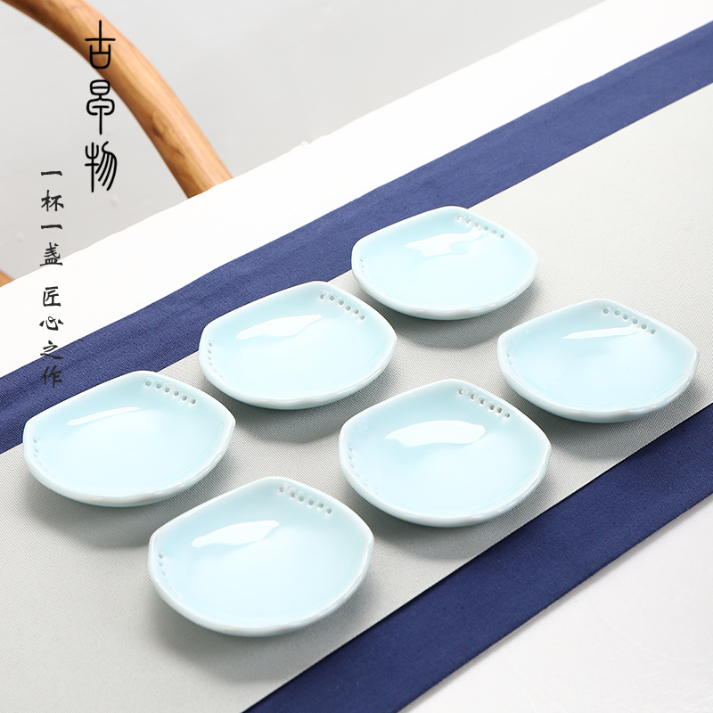 Shadow celadon bowl coasters master cup insulation pad saucer ceramic kung fu tea cup tea accessories