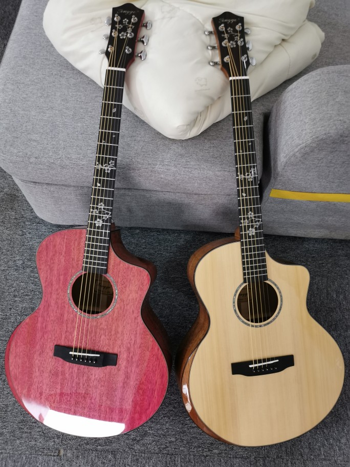 Tengge brand 41 inch mahogany full single guitar folk guitar