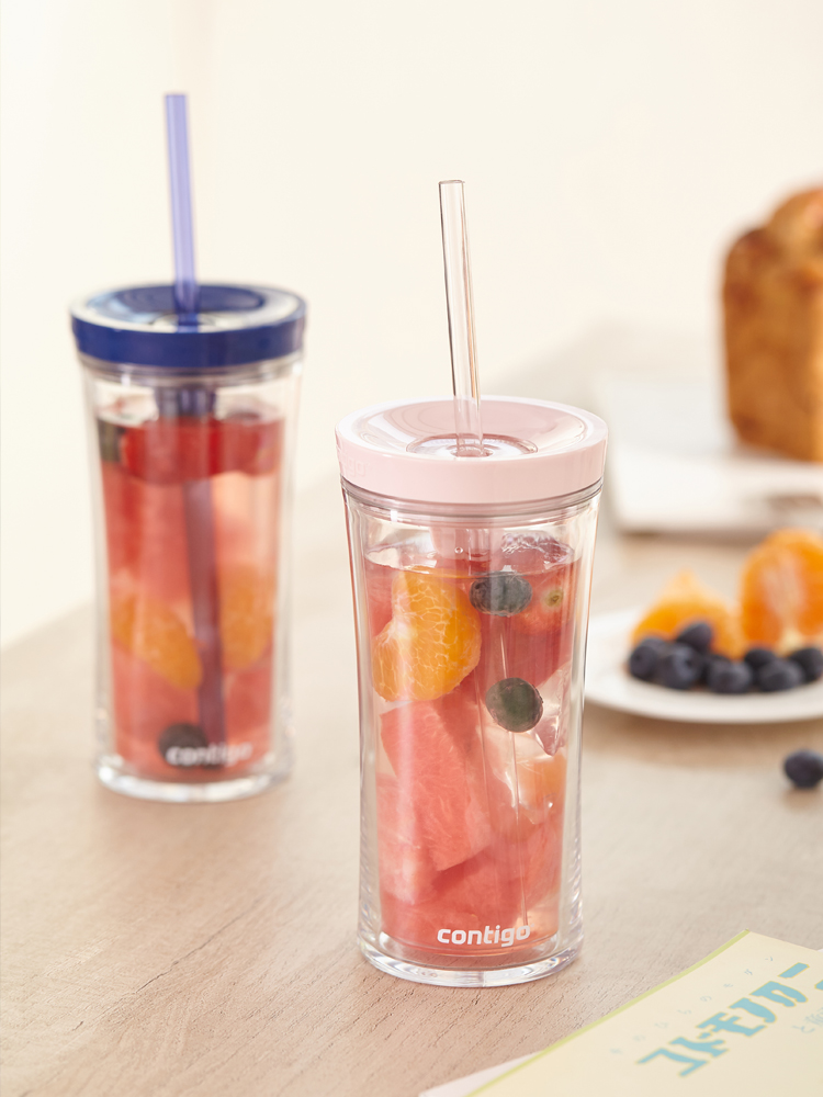 New American contigo contigo double insulation accompanying cup Straw cup Sports and leisure portable leak-proof cup