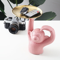 Jewelry display rack jewelry storage rack monkey storage tray ornaments Nordic creative home furnishings soft decorations