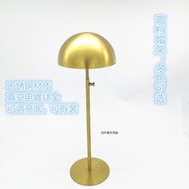 Factory direct stainless steel hat rack adjustable high bottom liftable cloakroom model room hat holder clothing store hat rack