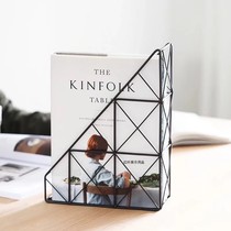 Magazine shelf bookshelf desktop to collect basket paper shelf file frame debris frame black white