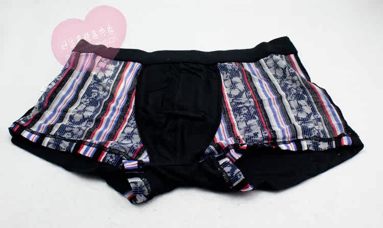 2 special cabinets Bamboo Fiber Antibacterial sexy breathable mesh yarn Men's four-corner underpants 3347