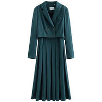 Single bundle plus size womens design niche double breasted short small suit dress suit 2022 spring new style