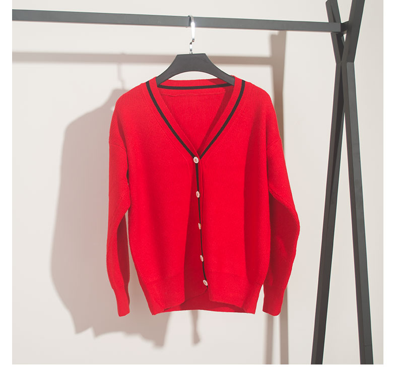 Thời trang mới casual knit cardigan 2018 Hàn Quốc tính khí đầu mùa thu áo len áo sơ mi ZB7139JD áo khoác cardigan