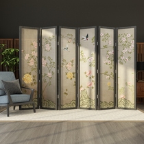 New Chinese style simple modern small apartment mobile living room office simple folding screen folding partition wall solid wood screen