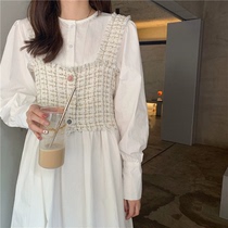 2021 new autumn high cold Imperial sister wind mature two-piece set temperament fashion retro Harajuku style dress